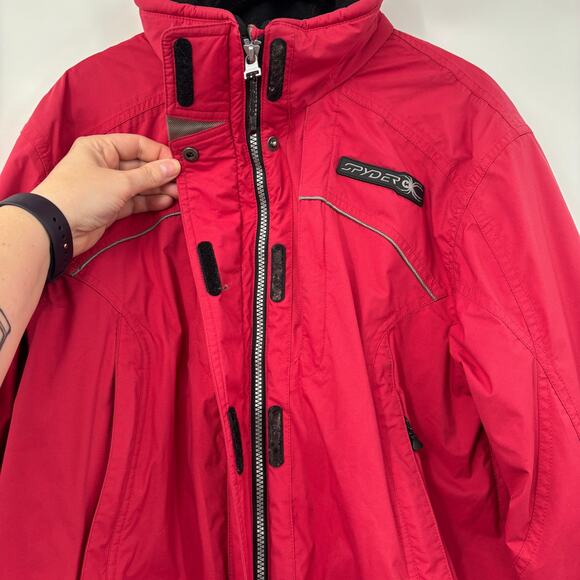 Spyder Womens‎ Ski Jacket XSCAP Entrant Red Nylon Shell Winter Coat Size 10 - Picture 7 of 12